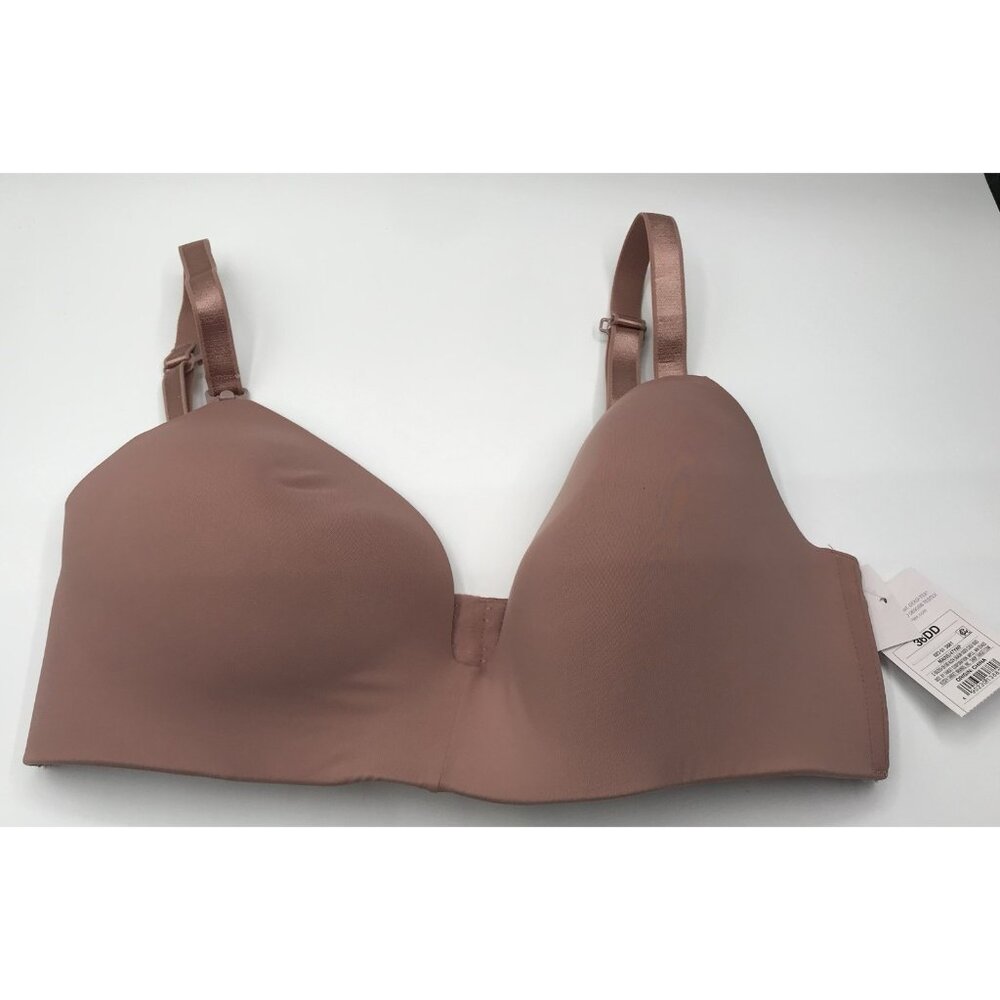 Auden Women Bra 36DD Brown Nursing Lightly Lined Wireless Adjustable Straps